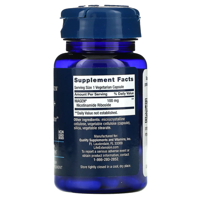 NAD+ 100 mg Regenerador Celular (30 veg caps), Life Extension