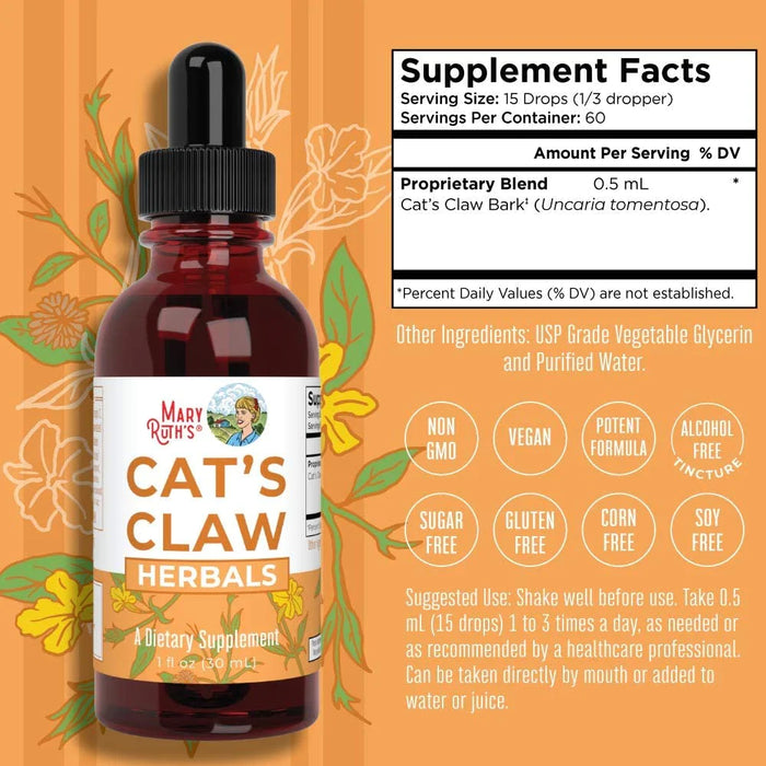 Cat's Claw Liquid Drops 1oz(30ml) Mary Ruth