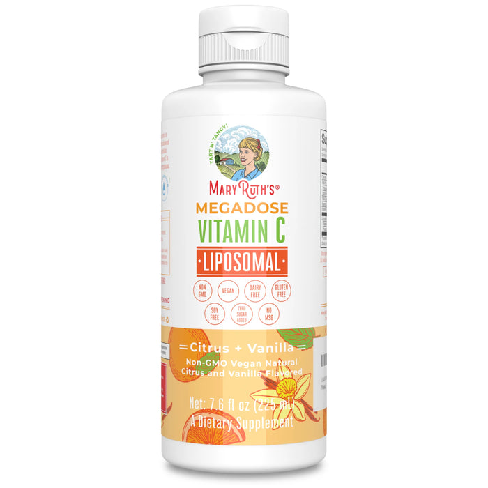 Vitamina C Liposomal Sabor Naranja y Vainilla, Liquido 225 ml (7.6 fl oz), Mary Ruth's