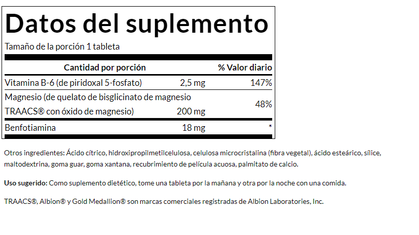 Swanson TRS Albion Magnesium Chelate (60 TABLETS /200 mg) /Albion Magnesium