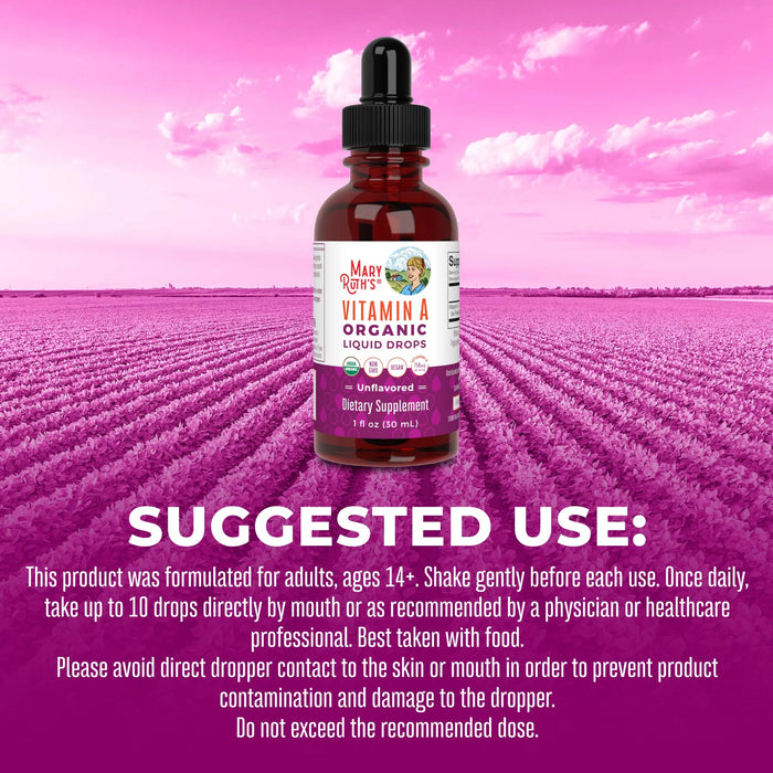 Vitamina A Organica, Liquida (1 fl oz 30 ml), Mary Ruth's